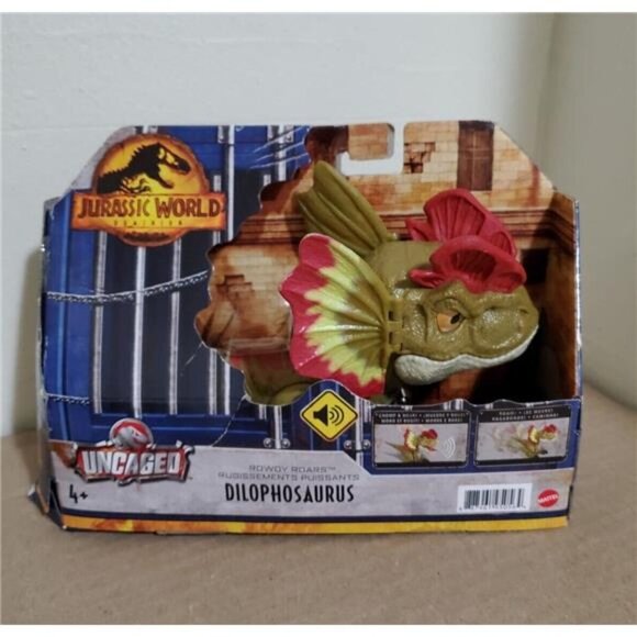 Jurassic World: Dominion Uncaged Rowdy Roars Dilophosaurus Dinosaur Figure Rare - Picture 1 of 7
